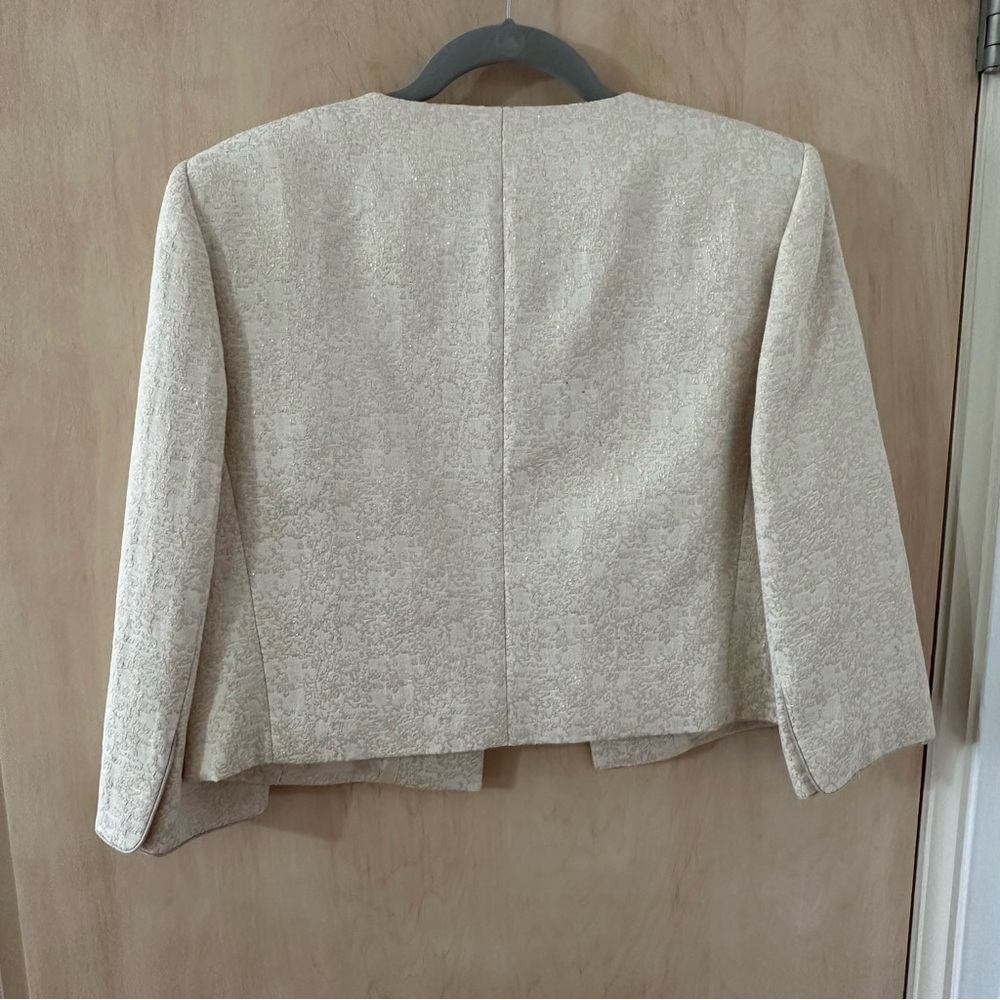 Tahari Mother of the Bride Cream Dress with Jacket - Picture 5 of 13